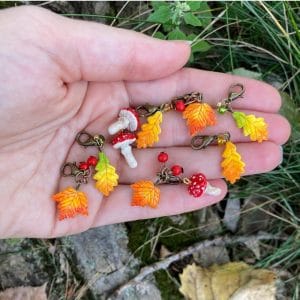 Fall Mushroom and Leaves